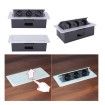Abcled.ee - Furniture recessed kombibox Aluminium 3-sockets