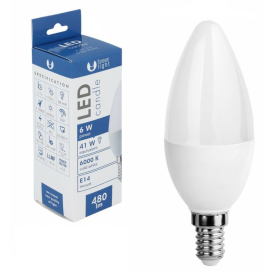 Led bulb E14 C37 6000K 6W 480LM 230V