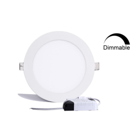 DIM LED panel light round recessed 12W 3000K 1000lm Premium