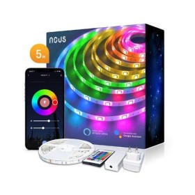 LED Smart RIBA NOUS F1 RGB setti WiFi 12V 5m 5050led + kaukosäädin 24 avain + sovitin 12 V 2A (Alexa, Google)