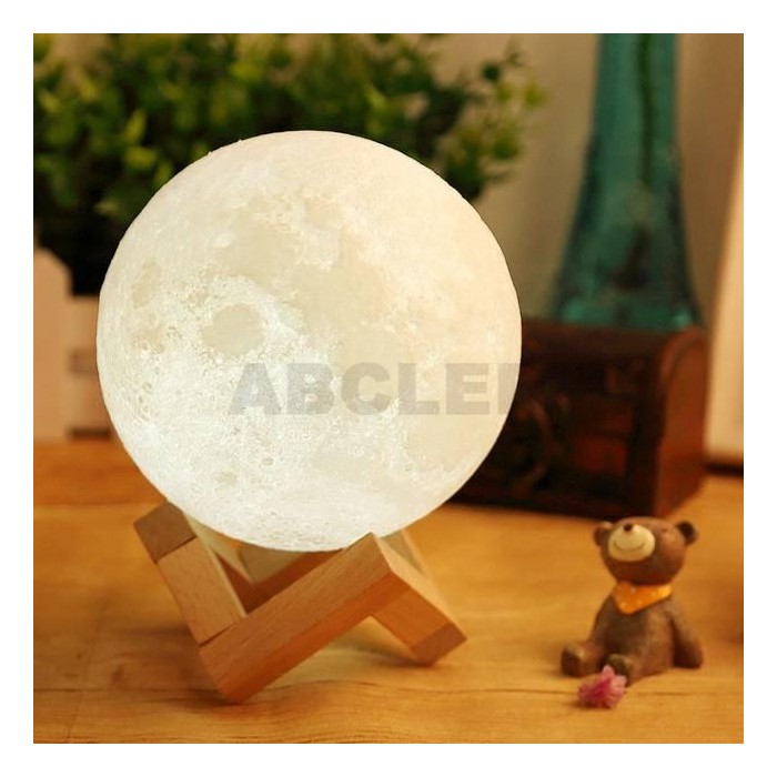 Abcled.ee - Kuulamp 3D Moon Luna USB puldiga
