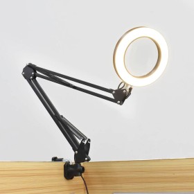 LED Table Lamp with Magnifying Glass Ø10.5cm 8W 3000-6000К DIM 360° USB