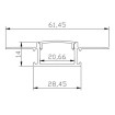 Abcled.ee - Aluminum profile AP1461 ceiling recessed