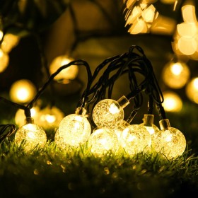 LED Christmas light BALLS 24mm solar battery 20led 3m IP44