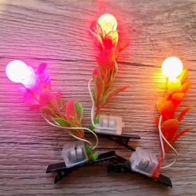 LED small multi-colored ball/flower clothespin with batteries