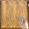 LED light curtains MOON WARM WHITE 3x2m 240LED 8-modes with remote control 230V