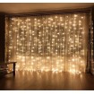 LED light curtains 3x3m Warm White 432led with 230V controller, 8 programs