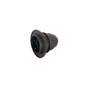 Bulb holder E27 with thread and ring black