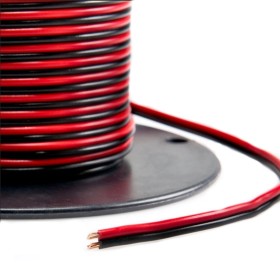 Светодиодный кабель 2х2.0mm² черно-красный