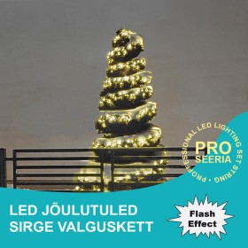 LED flash string Christmas lights PRO WARM 200LED 24m IP65 230V