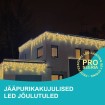 Abcled.ee - LED Joulu verho valot jääpuikot lämmin valkoinen