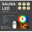Sauna LED light 70° RGB 6pcs set Gold with Remote
