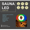Sauna Led light 35° RGB 12 pcs/set in a gold case