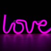 LED Neon lamp LOVE pink 3xAA battery/USB