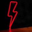 LED Neon lamp LIGHTNING red 3xAA battery/USB