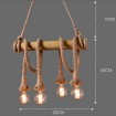 Abcled.ee - Rope and Bamboo Ceiling Pendant Light 4xE27 230V