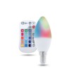 LED bulb candle E14 С37 RGB+W 5W Remote