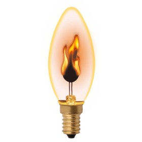 LED лампочка горящая свеча E14 3W 230V