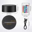 Abcled.ee - Lamp Base for Acrylic 3D LED 7 Color USB 3xAA 0.5W