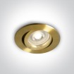 Встраиваемый круглый регулируемый светильник матовая латунь GU10