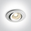 Встраиваемый круглый светильник регулируемый белый GU10