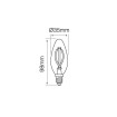 Abcled.ee - Led bulb E14 C35 2700K 2W 260Lm Filament 230V