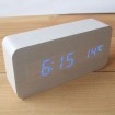 Led digital alarm clock with wood casing