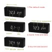 Led digital alarm clock with wood casing