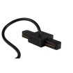 I-connector for track rails HQ series 1-phase with power cable black