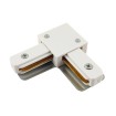 L-connector for track rails HQ series 1-phase white