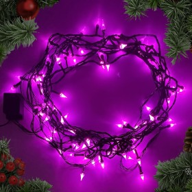 LED Christmas lights TING 100led 8m PINK with controller connectable 230V