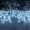 LED curtains ICICLE MOON COLD WHITE 5x0.7m 250LED 8-modes with remote control 230V