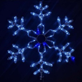 LED white snowflake 60cm IP65 blue flickering