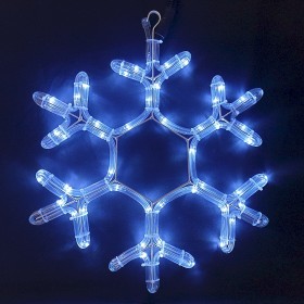 LED white snowflake 40cm IP65 blue flickering