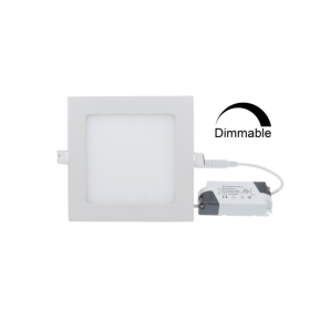 DIM LED panel light square recessed 9W 4000K 720Lm Premium