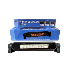 Electronic scoreboard for cars with remote control 12V White LED 433x94x66mm