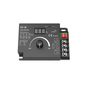 V1-K LED dimmer kontroller 2.4G 12-48V PWM 20A