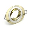 Recessed frame oval Silver/Gold GU10