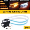 CAR LED Headlight RUNNING WATER daily/turn light 12V 60cm 2pcs set IP67