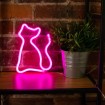 LED Neon lamp CAT rose 3xAA battery/USB 2m cable
