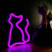 Abcled.ee - LED Neon lamp CAT rose 3xAA battery/USB 2m cable