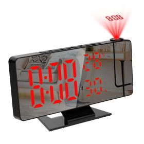 Digital alarm clock with projector RED C°/H%/USB