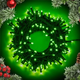 Led Christmas lights 500Led 33.5m GREEN 230V with controller connectable