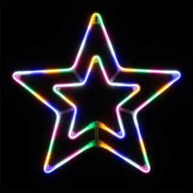 LED-neon star colored 56cm 230V with controller IP65