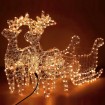 Christmas decoration Reindeers with sleigh WARM WHITE 230V IP65 66x30x130cm