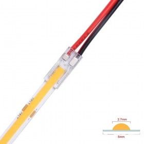 MONO power connector 2PIN for LED strip 5mm COB IP20 15cm cable