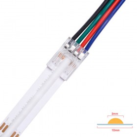 RGB power connector 4PIN for COB/SMD LED strip 10mm IP20 15cm cable