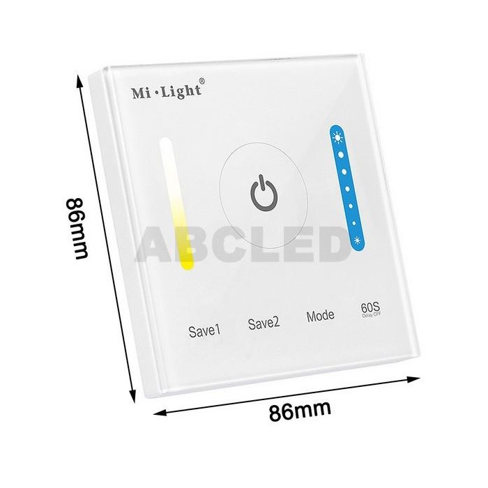 Abcled.ee - LED-seinäohjain Kaksoisvalkoinen 2.4 GHz 1-vyöhyke