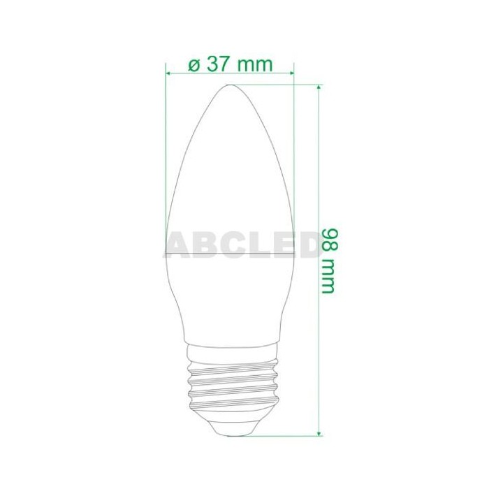 Abcled.ee - Led bulb E27 C37 3000K 5W 400LM