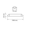 Abcled.ee - Led linear lamp 50W 1500mm 4000K 4500Lm Premium